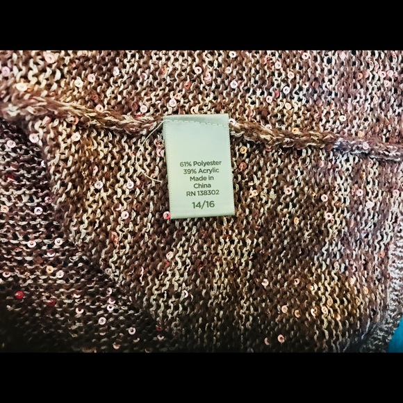 ✅🆕Cardigan sweater plum with sequins - Picture 7 of 7